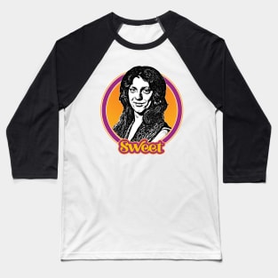 Steve Priest Sweet  // Retro 1970s Style Fan Art Design Baseball T-Shirt